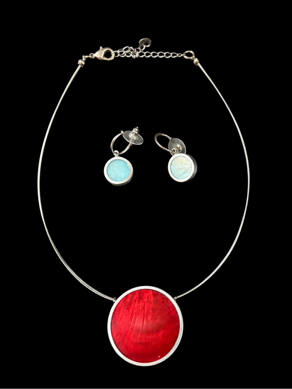 MJX Reversible Earrings &  Necklace Set